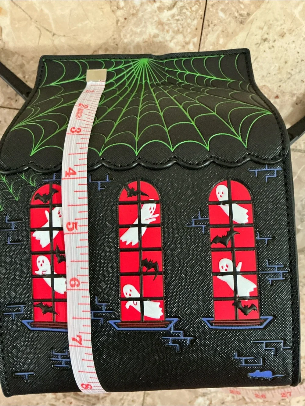 Halloween Haunted House novelty purse bag with shoulder strap, new with tag